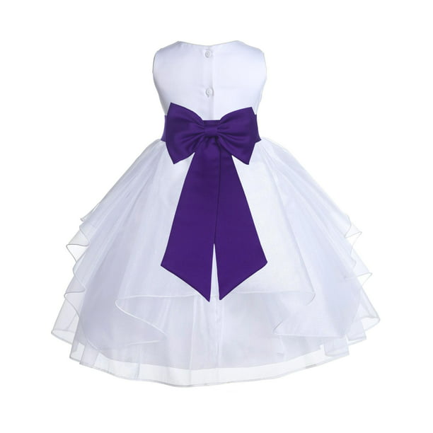 Cadbury Purple Christening Flower Girl Bridesmaid Easter Prom Party Dress 0-24m